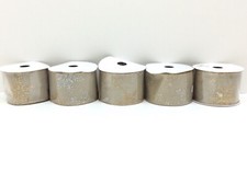5 - Snowflake Glitter Christmas Ribbon 2.5" x 10 Yard Gold