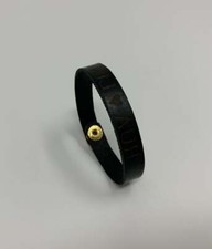Personalized genuine Leather Bracelet for Women Men Engraving Black Best Gift 