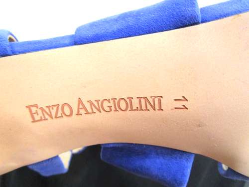 Scarpe donna Enzo Angiolini Trudy blu scamosciato cinturino alla caviglia tacco alto tg 11 - Foto 10 di 12