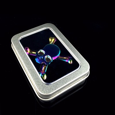 rainbow skull fidget spinner
