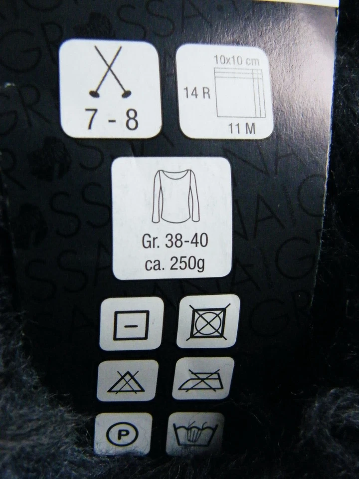 Flauschgarn Lana Grossa "Colupo" Farbe 003 - Dunkelblau/Schwarzblau knapp 300 g - Bild 3 von 4