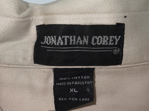 Jonathan Corey Button Down Short Sleeve Shirt Light Brown Men’s XL -3015 - Picture 3 of 15