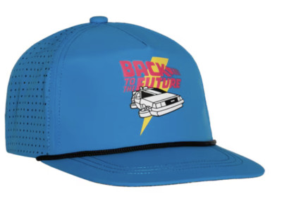 Universal Studios Back To The Future Flat Bill Adult Baseball Cap Hat New w  Tags