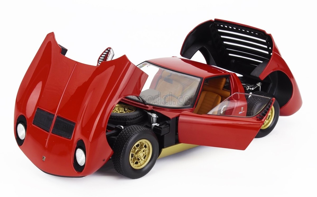 Kyosho 1/18 Lamborghini Miura P400 1968 Red Gold 08314R | eBay