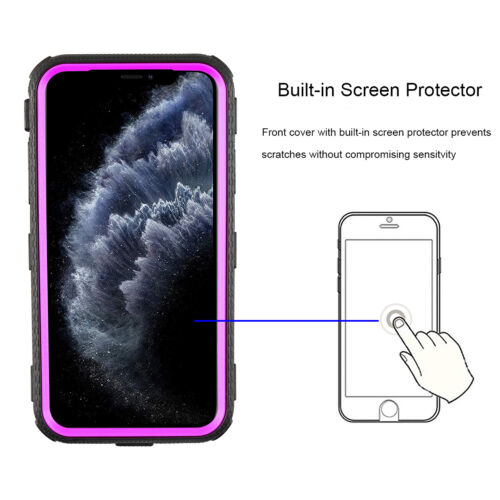 For iPhone 11 Pro 5.8" Case Built-in Screen Shockproof Hybrid / Impact Cover - Picture 16 of 25
