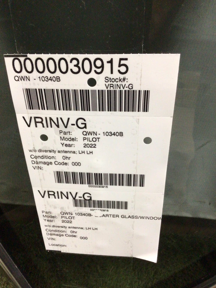 ✅ Honda Pilot 2022 cuarto ventana cristal LH OEM Foto 4 de 4