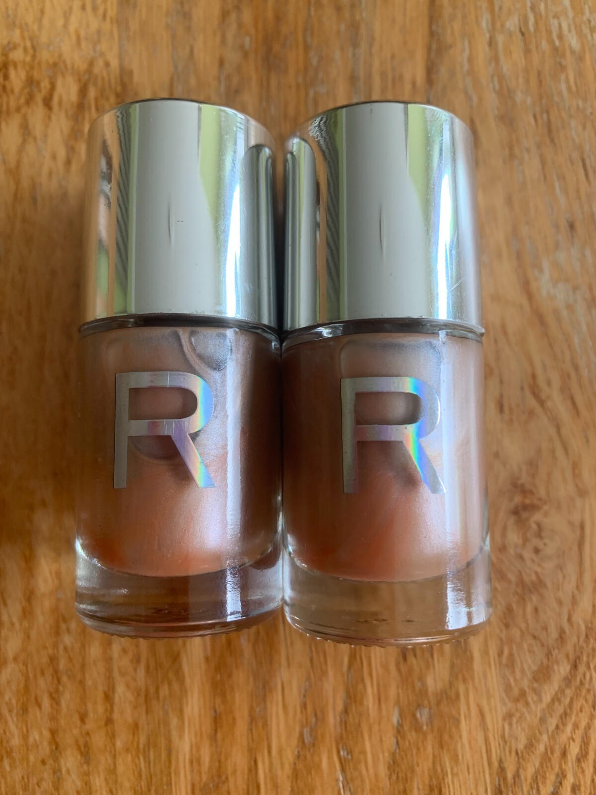 X2 Brand New Make Up REVOLUTION VEGAN Nail Polish 10ml DUO - CARAMEL FANCY