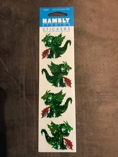 Vintage Hambly DRAGON Stickers 1 Sheet SIP  Strip Hambly Studios Fire