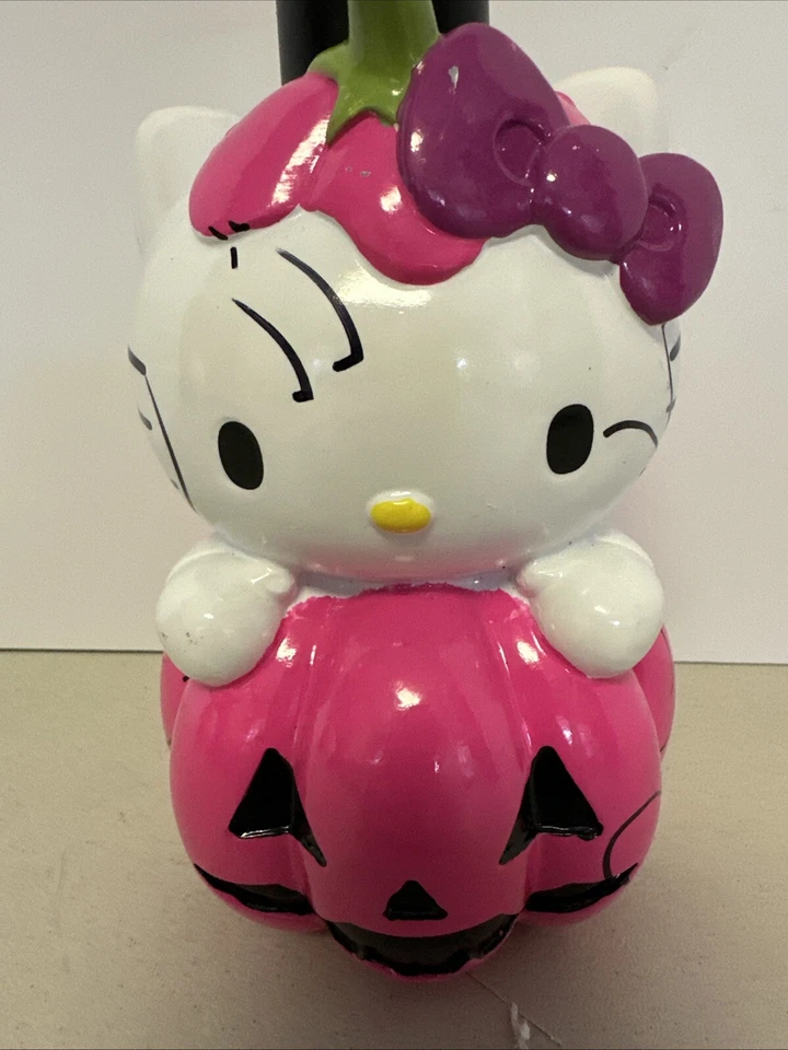 Hello Kitty Soap Dispenser Halloween Pumpkin, Cat Skeleton Ceramic Pink/White - Image 3 of 4