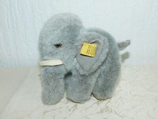 Steiff Elephant, With Button And Flag! H:13.5Cm
