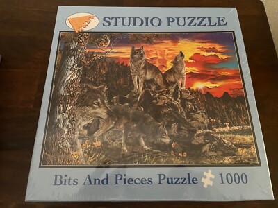 New Studio Puzzle Bits and Pieces 1000 Wolves At Dawn Sealed