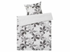 Biancheria da letto 2 pezzi elegante rinforzata 135 x 200 cm lenzuola nero/bianco MERADISO® 