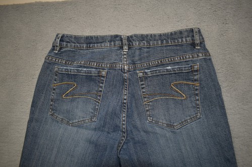 TINT Jeans Women's Size 12 Distressed Straight Leg Mid-Rise Embroidered Pockets - Picture 3 of 10