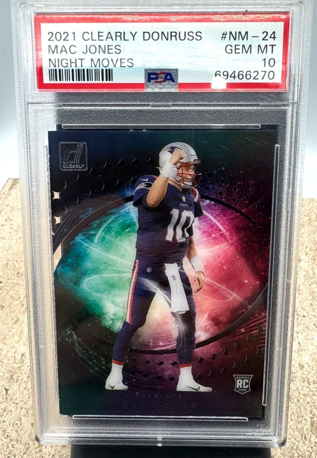 Mac Jones Panini Clearly Donruss Night Moves #NM24 Base
