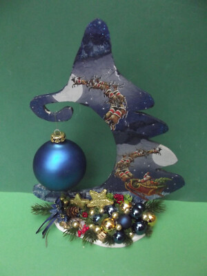 * Kugelbaum Santa Claus * (KBB2) 31 cm, Deko, Weihnachten, dekoriert, Handarbeit