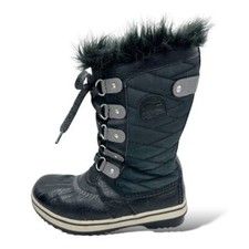 Sorel YOUTH TOFINO II BOOT faux fur top waterproof winter boots size 2 lace up