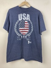 USA 2014 FIFA World Cup Brazil Soccer Futbol Blue T Shirt Men’s Large