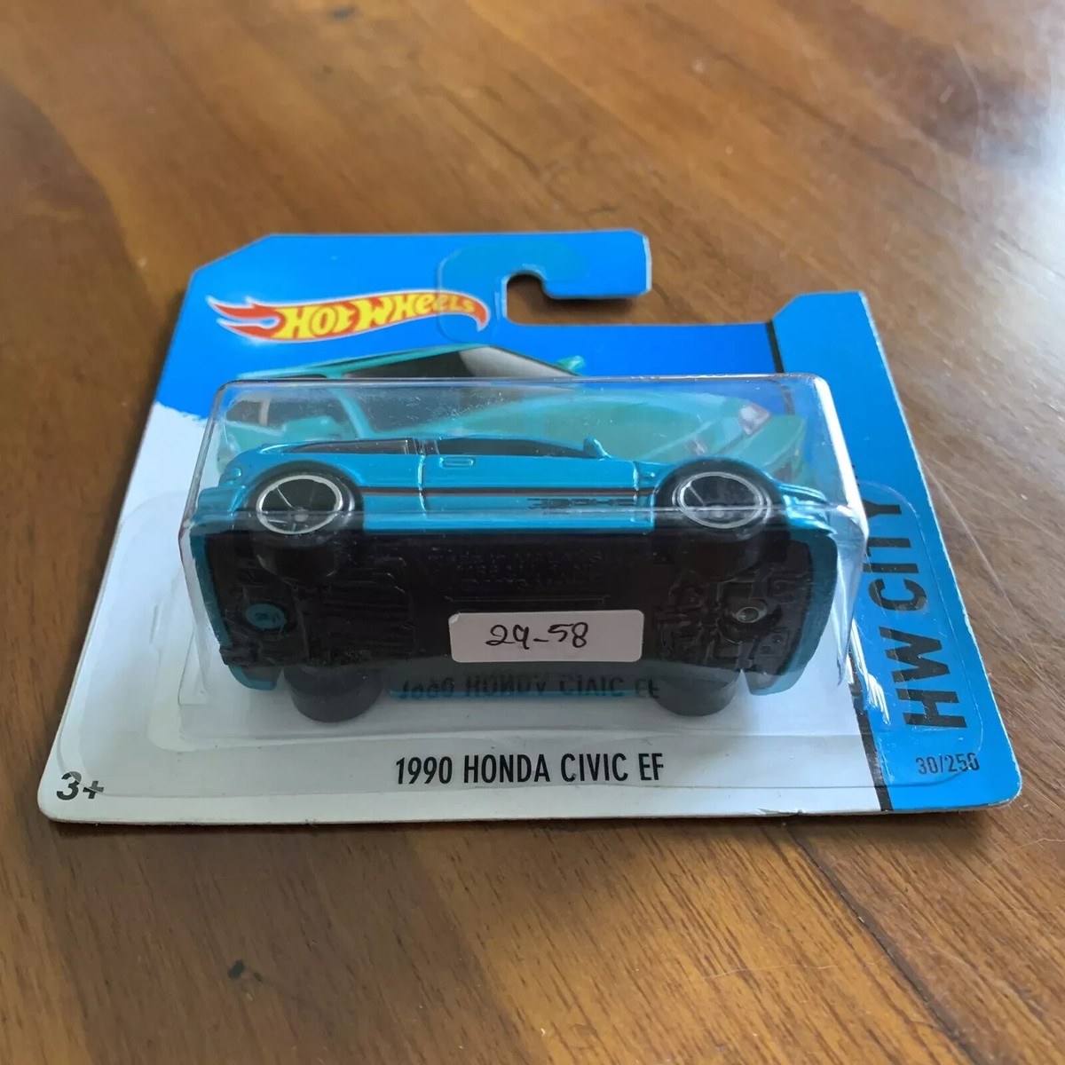 Hot Wheels Short Card 2014 - 1990 Honda Civic EF - HW City - Teal