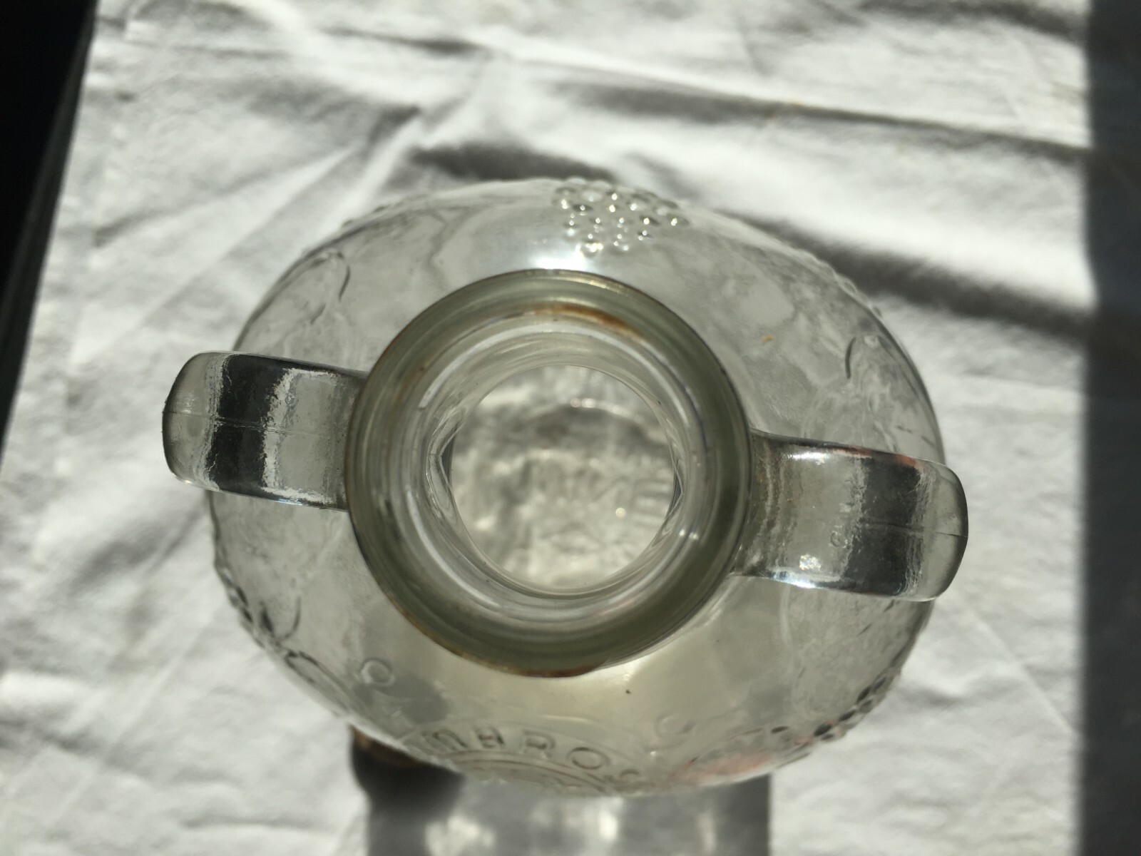 1/2 gal grape embossed glass wine bottle Ambrose Quality Rules Supreme no cap eBay