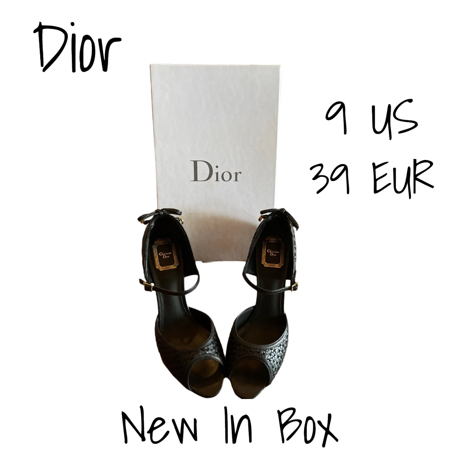 Chaussures à talons noirs Christian Dior pointure 39 neuves dans leur boîte