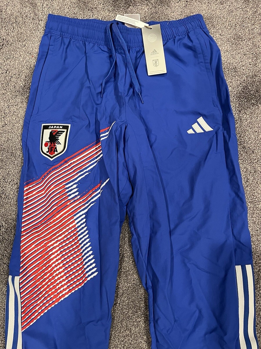 Adidas Japan JFA Tiro World Cup Soccer Travel Pants Blue Mens Size