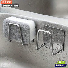 1Pc Stainless Steel Sink Sponge Holder - Durable Kitchen Caddy  Bathroom Rack