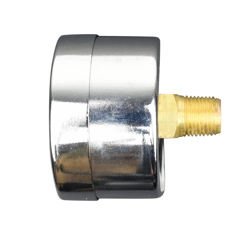 1-1/2" Pressure Gauge - Chrome Plate Steel Case, 1/8"NPT, Back Mnt. 200 PSI - Image 2 of 4