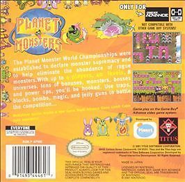 Planet Monsters (Nintendo Game Boy Advance, 2001)