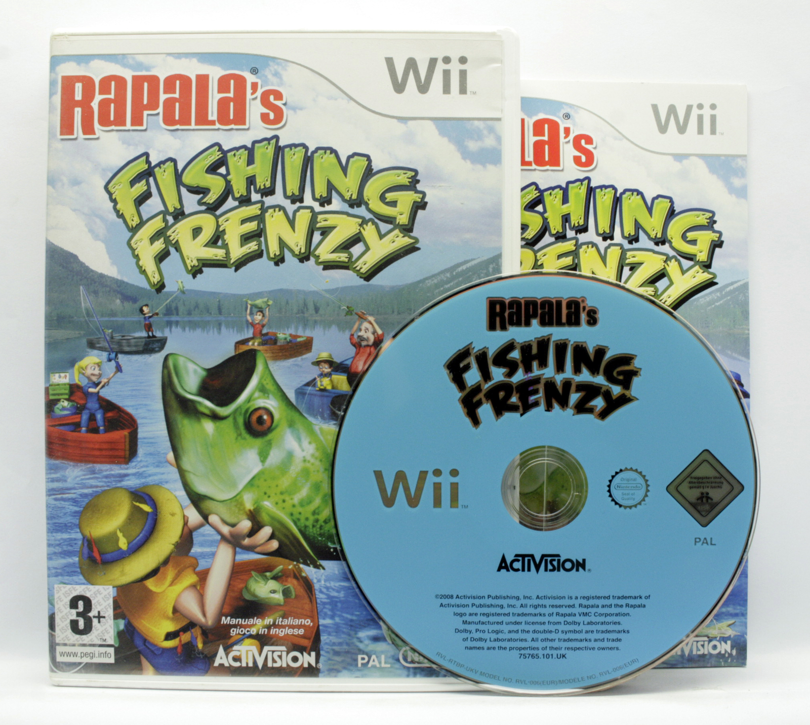 RAPALA'S FISHING FRENZY WII ACTIVISION GIOCO EDIZ ITA TRIANGOLO BLU ML3 75950