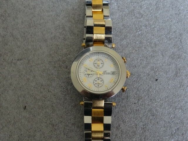 Very Fine Klaus-Kobec Couture Sports KKG1913 Chronograph Two Tone Quartz Watch
