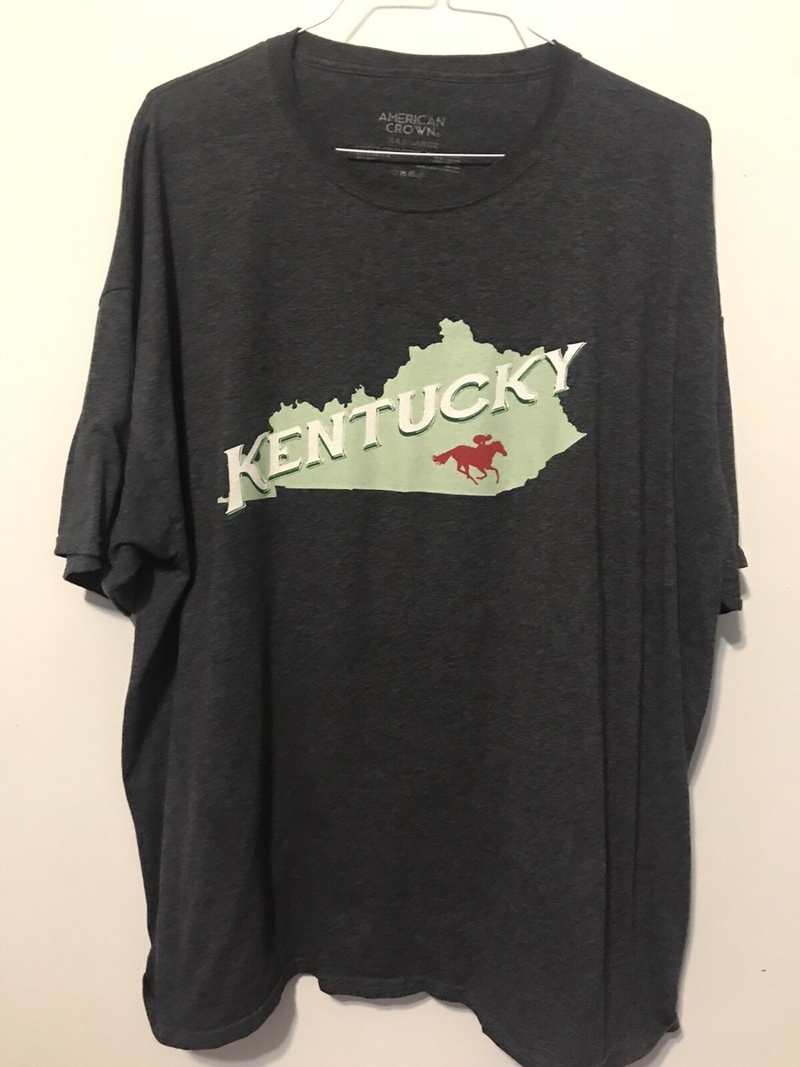 American Crown XXXL Kentucky Derby Mens Shirt 3XL Gray Short