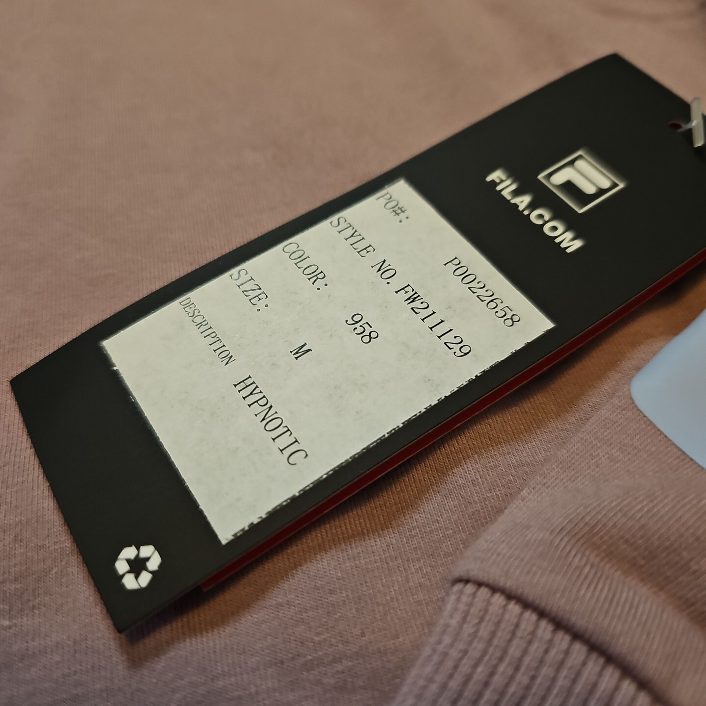 Felpa con cappuccio pullover donna media Fila Hypnotic viola manica lunga nuova con etichetta