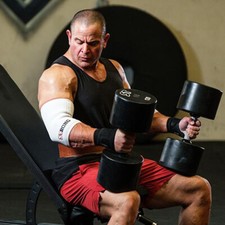 Sling Shot STrong Compression Elbow Sleeves by Mark Bell - 5mm thick - White