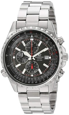 Casio EF527D-1AV Men's Edifice Stainless Steel Black Dial 100M Chronograph Watch