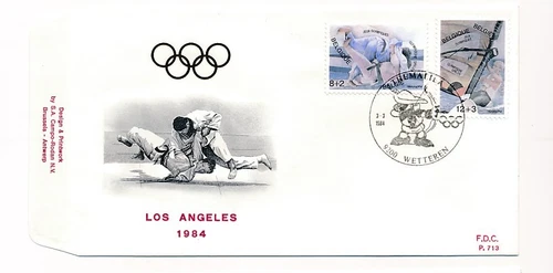 D78441 Belgium FDC P.713 Olympics Los Angeles 1984 Wetteren