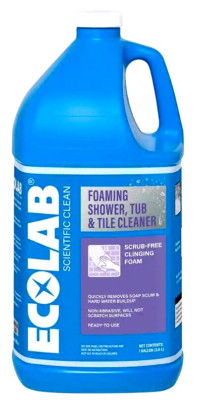 Ecolab Foaming Shower, Tub and Tile Cleaner, Bleach Free - 1 Gallon