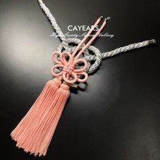Jdm Jp Cayears Produce Pink Fusa Kiku Knot Silver Kintsuna Car Rearview Charms Jdm Jp Cayears Produce Pink Fusa Kiku Knot Silver Kintsuna Car Rearview Charms