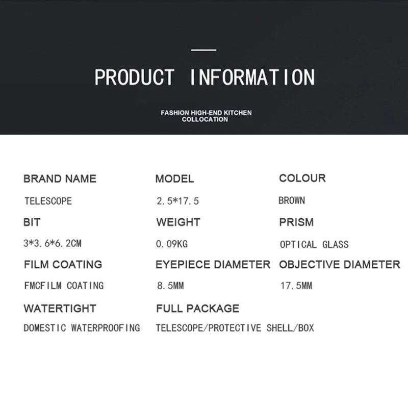 2.5x17.5 Daumen Miniatur Fernglas Mini Monokular HD Wandern Camping Reisen - Bild 3 von 4