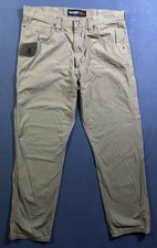 Wrangler Riggs Workwear Mens Pants Carpenter Canvas Straight Desert Sand 35x32