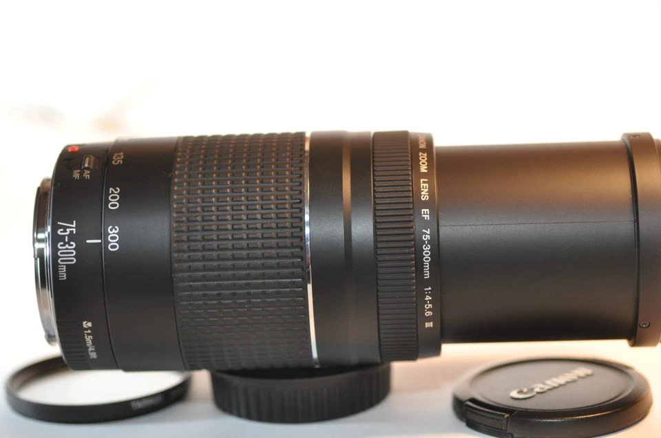 Obiettivo Canon EF 75-300mm f/4-5.6 III BELLO per EOS A2 630 Rebel T8 T7 T6 90D 80D 5D - Immagine 4 di 4