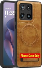 Motorola Moto G Stylus 5G 2025/2026 Case PU Leather Magnetic Cover Stand Brown