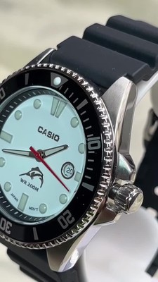 NEW Watch Casio Duro MDV-106- BEST MOD White Dial Blue Lume