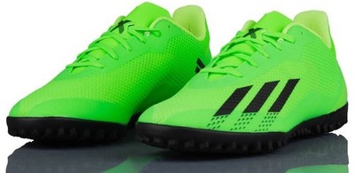 Adidas X Speedportal 4.TF in solar green/core black in 45 1/3