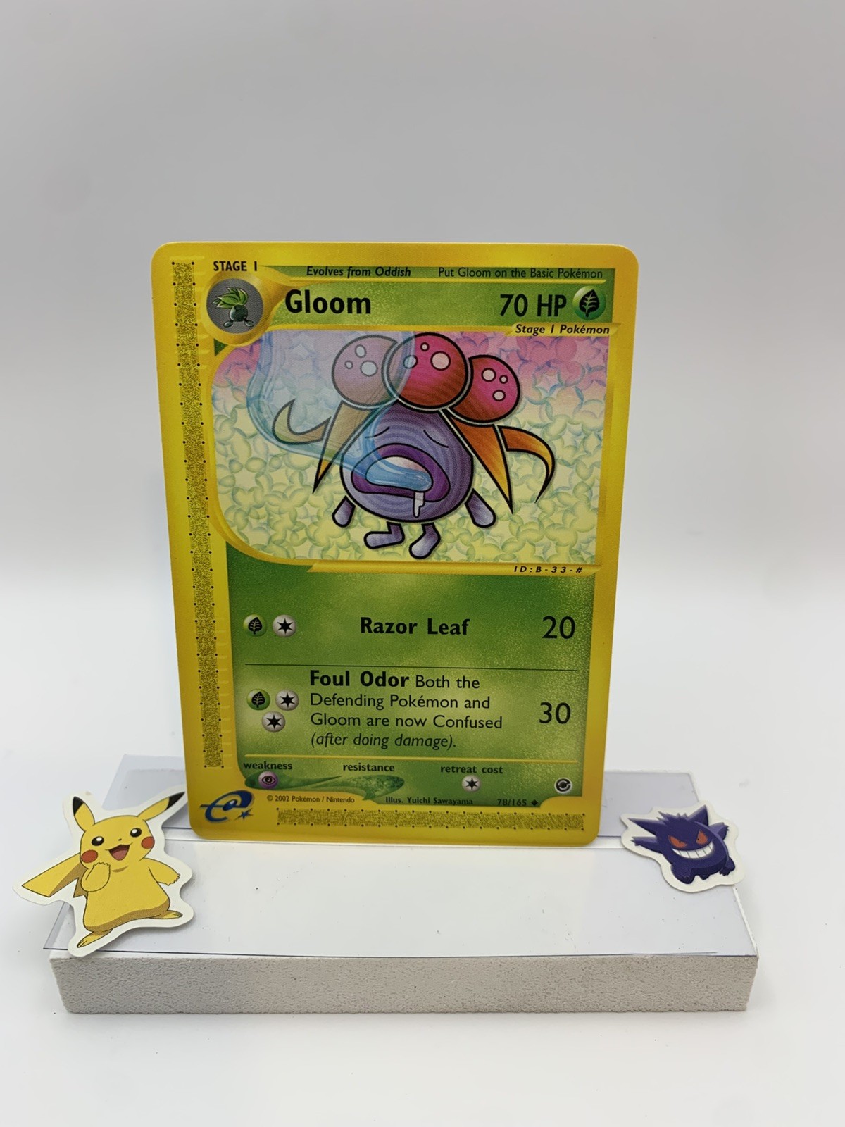Gloom 78/165 - Regular - Expedition. WOTC POKEMON CARD 2002 Vintage NM/Mint