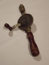Vintage Stanley 100 Plus No. 1611 Eggbeater Hand Crank Drill  USA