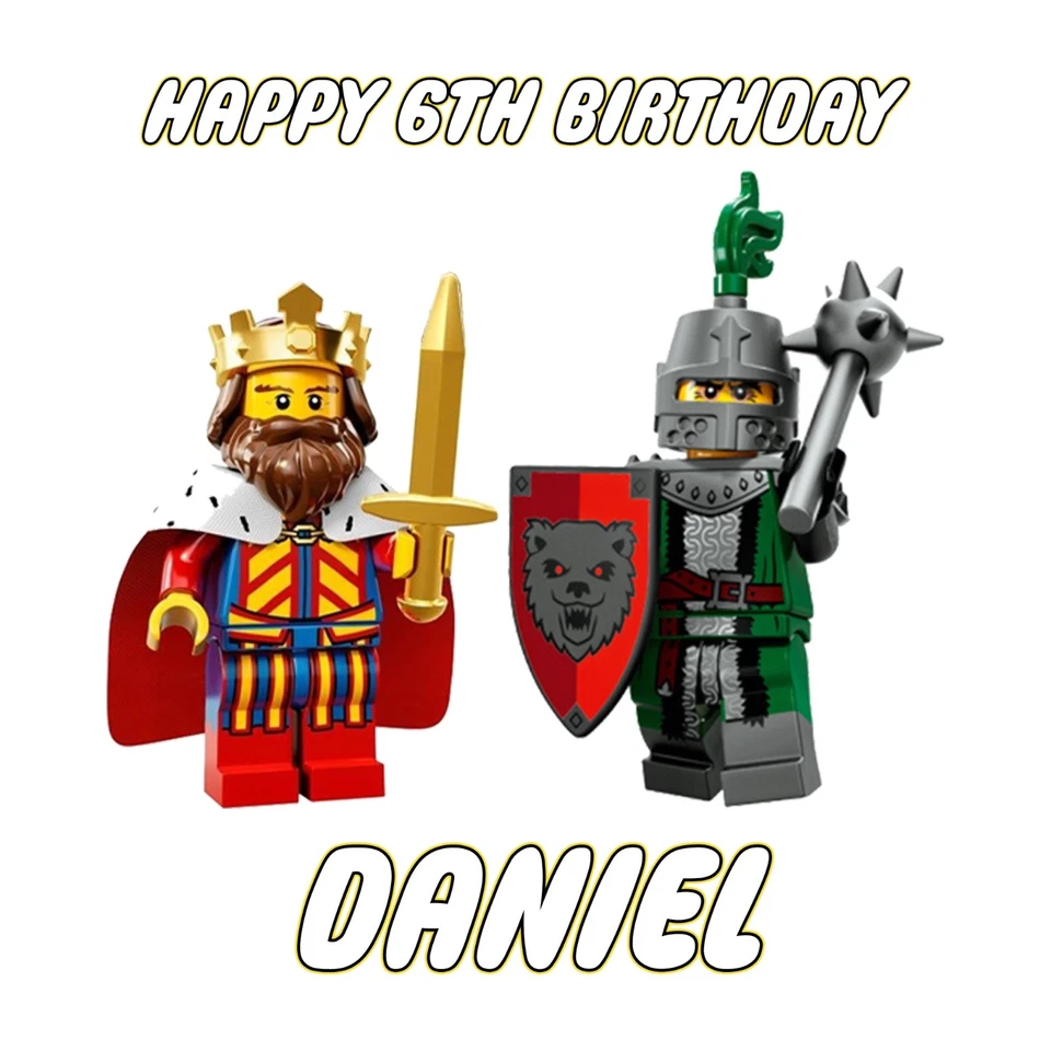 Personalised Lego Knight & King Wrapping Paper – Custom Name Gift Wrap for Kids - Image 4 of 4
