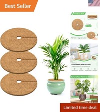 Coconut Fiber Mulch Rings - 11.8 Inch 3 Pack for Beautiful Plant Protection