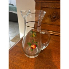 Vintage West Virginia Glass Fruit Pitcher