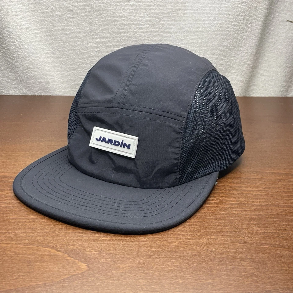 5面板帽户外可调节花园帽大麻海军蓝尼龙 — 第 2/4 张图片