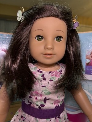 American Girl Doll CYO Create Your Own Jess Mold Green Eyes & CYO Dress & Shoes